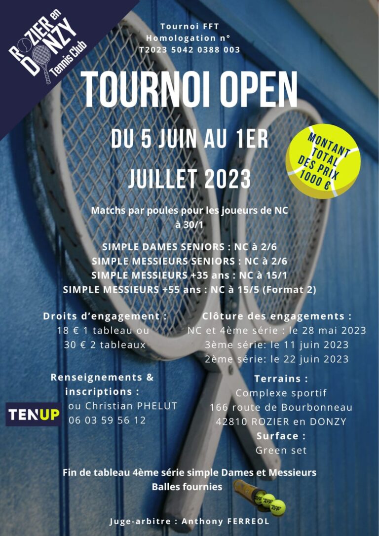 tournoi open 2023