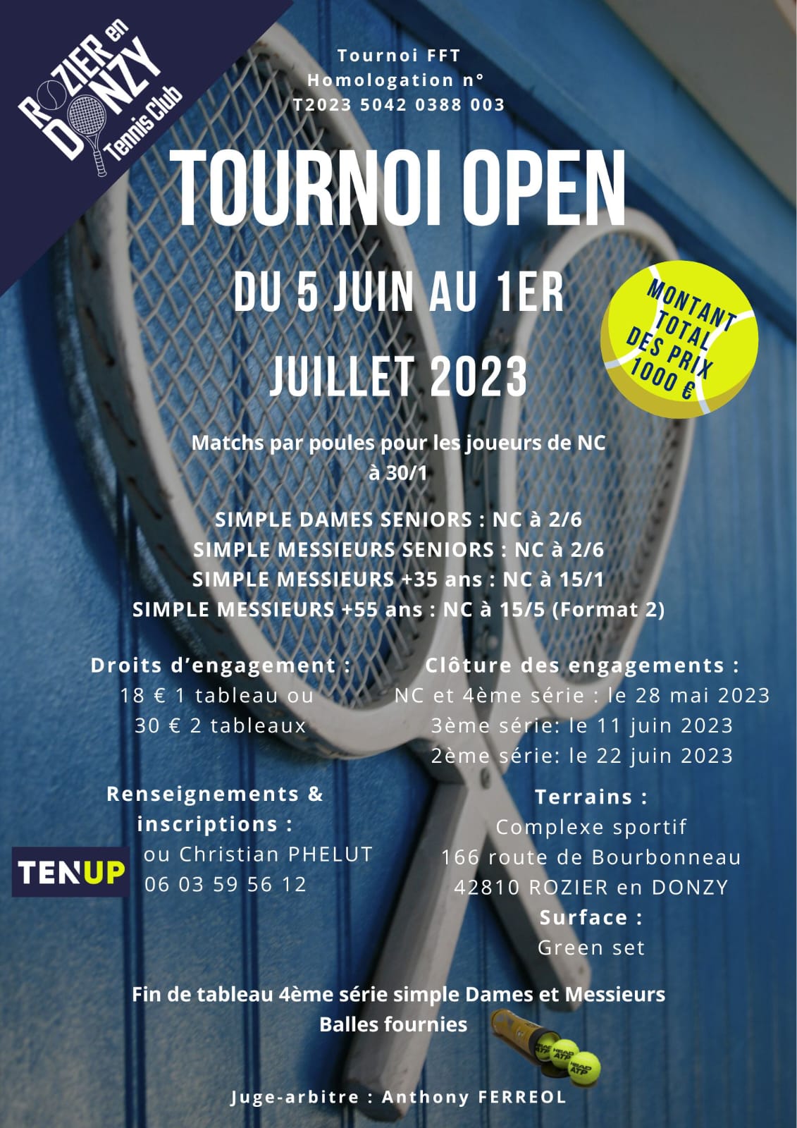 Lire la suite à propos de l’article Tournoi Open 2023