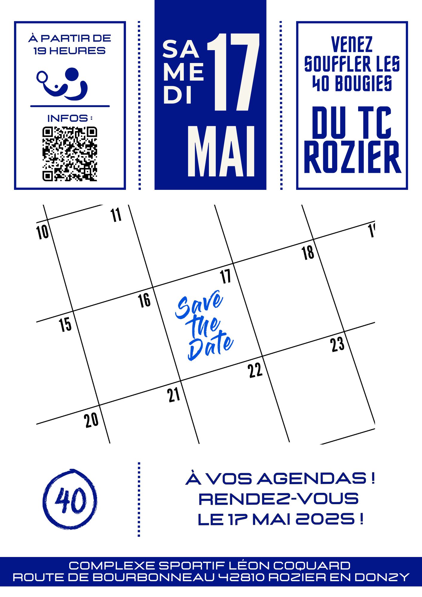 Lire la suite à propos de l’article 40 ans du Tennis Club – 17 Mai 2025