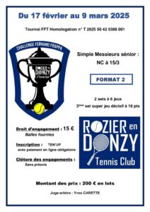Lire la suite à propos de l’article Tournoi Fernand Frappa – 17 Février au 9 Mars 2025