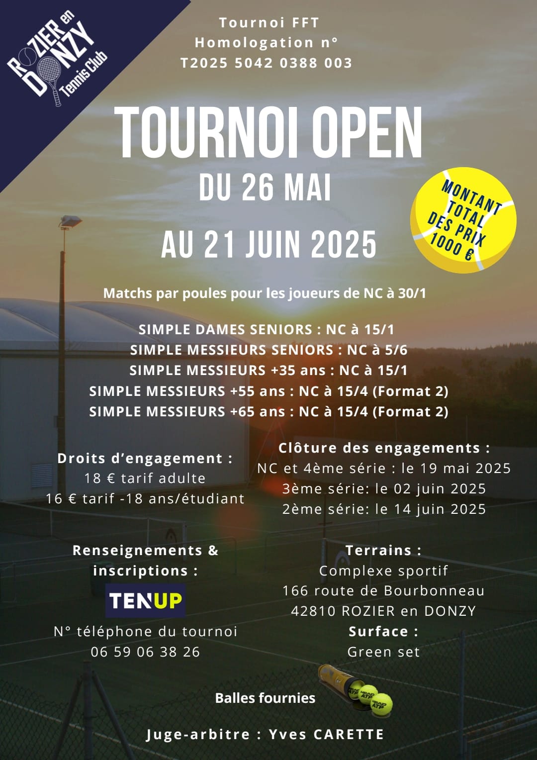 You are currently viewing Tournoi été 2025 – 26 Mai au 21 Juin